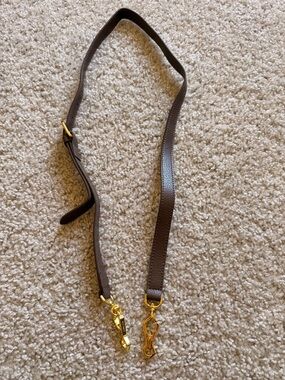 Gucci Brown Leather Shoulder Strap with Gold Hardware